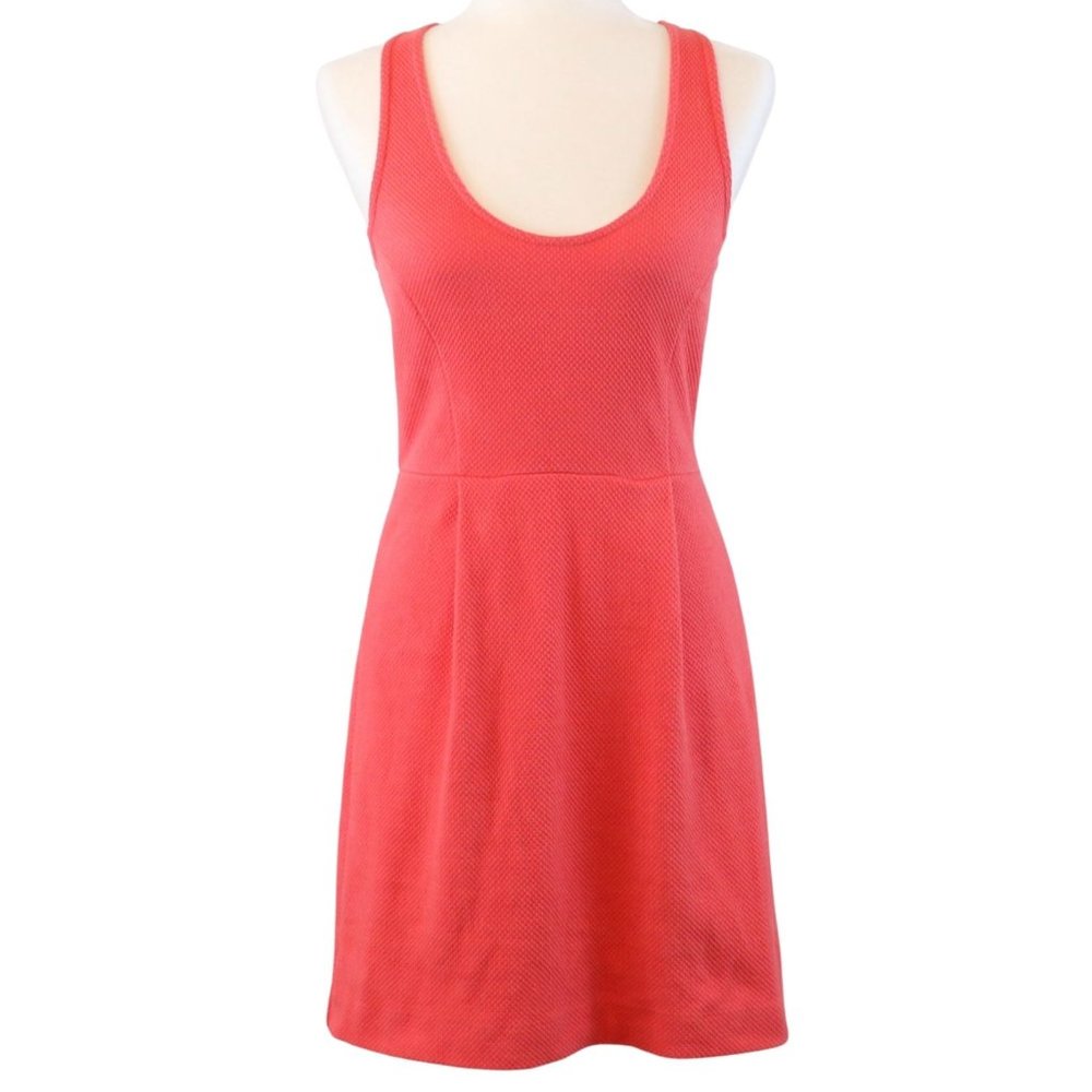 J. Crew Coral Double-Knit Racerback A-Line Dress